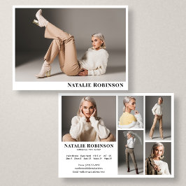 Model Actor 6 Photo Comp Kaart Portfolio Sjabloon