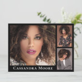 Model Actor 8 Foto Composiet Kaart Sjabloon (Staand voorkant)