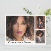 Model Actor 8 Foto Composiet Kaart Sjabloon (Staand voorkant)