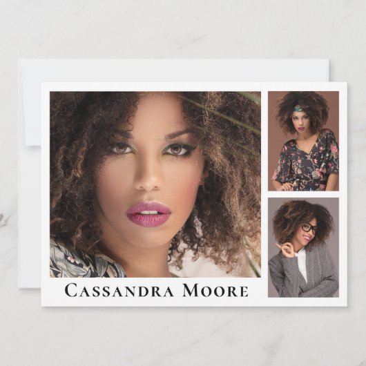 Model Actor 8 Foto Composiet Kaart Sjabloon (Voorkant)