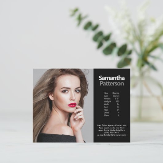 Model Actor Comp Briefkaart 1 Fotosjabloon (Staand voorkant)