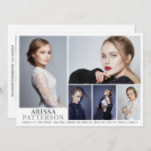 Model Actor Comp Card 6 Foto 5.5x7.5 Kaart (Voorkant / Achterkant)