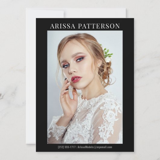 Model Actor Comp Card 6 Foto 5.5x7.5 Kaart (Achterkant)