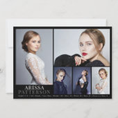 Model Actor Comp Card 6 Foto 5.5x7.5 Kaart (Voorkant)