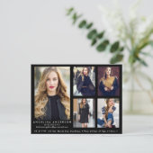 Model Actor Comp Card Black 5 Photo Briefkaart (Staand voorkant)