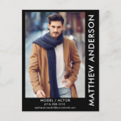 Model Actor Comp Card Briefkaart Blk - Zijnaam (Voorkant)