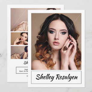 Model Actor Comp Card. Zed-kaart. Sed-kaart Kaart