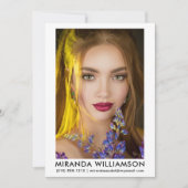 Model Actor Comp Kaart 1 Foto 5x7 White (Voorkant)