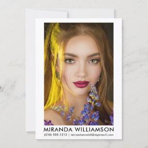 Model Actor Comp Kaart 1 Foto 5x7 White