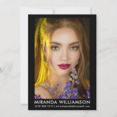 Model Actor Comp Kaart 1 Foto 5x7 zwart (Voorkant)