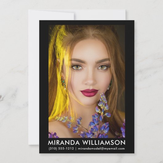 Model Actor Comp Kaart 1 Foto 5x7 zwart (Voorkant)