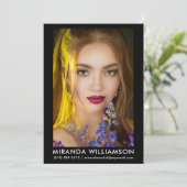 Model Actor Comp Kaart 1 Foto 5x7 zwart (Staand voorkant)