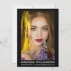 Model Actor Comp Kaart 1 Foto 5x7 zwart