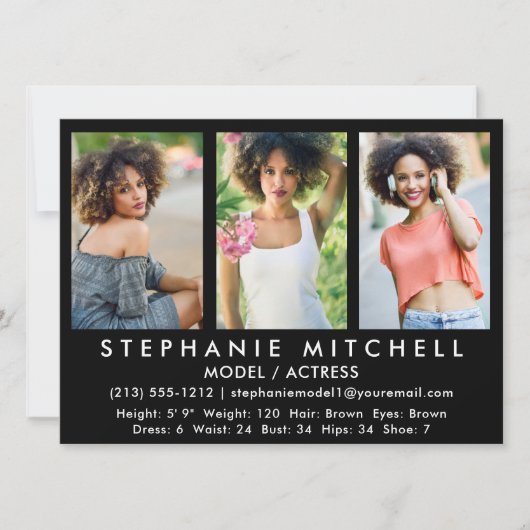 Model Actor Comp Kaart - 3 Blk foto (Voorkant)