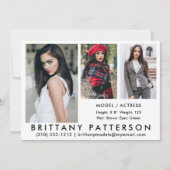 Model Actor Comp Kaart 3 Foto 5 x 7 Wh (Voorkant)