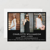 Model Actor Comp Kaart 3 Foto-Briefkaart Blk (Voorkant / Achterkant)