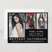 Model Actor Comp Kaart 3 Foto-Briefkaart Blk (Voorkant / Achterkant)