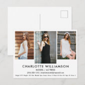 Model Actor Comp Kaart 3 Foto Briefkaart Wit (Voorkant / Achterkant)