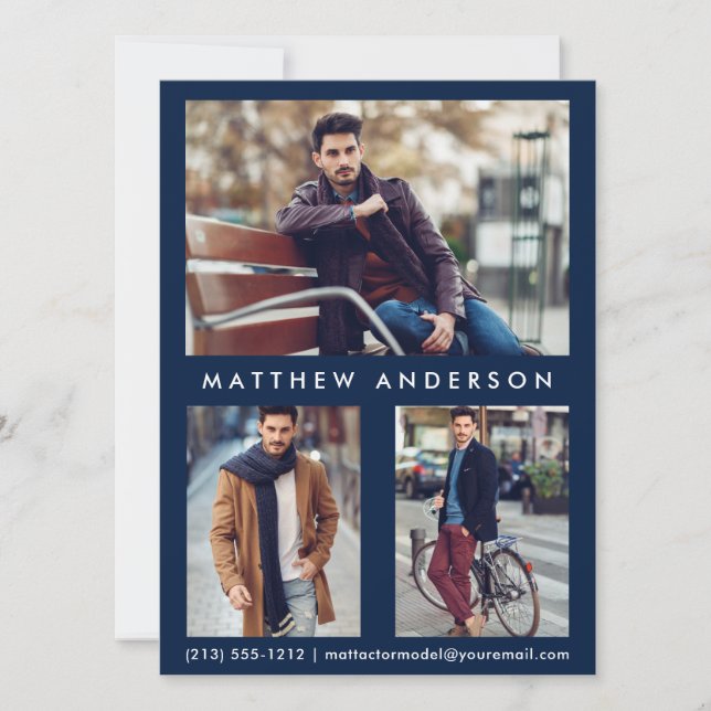 Model Actor Comp Kaart 3 Foto - Voorblauw (Voorkant)