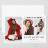 Model Actor Comp Kaart 3 Foto Witte Flyer (Voorkant / Achterkant)