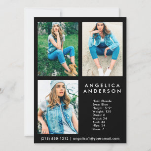 Model Actor Comp Kaart 3 Foto zwart