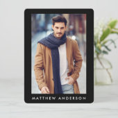 Model Actor Comp Kaart - 3 Fotoback Blk R (Staand voorkant)