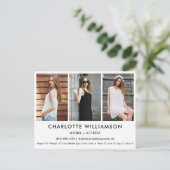 Model Actor Comp Kaart 3 Photo White Briefkaart (Staand voorkant)