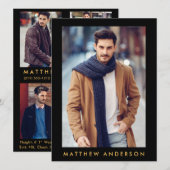 Model Actor Comp Kaart - 4 Foto Back Gold (Voorkant / Achterkant)