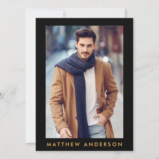 Model Actor Comp Kaart - 4 Foto Back Gold (Voorkant)