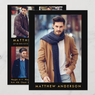 Model Actor Comp Kaart - 4 Foto Back Gold