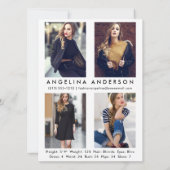 Model Actor Comp Kaart - 4 Foto terug W (Achterkant)