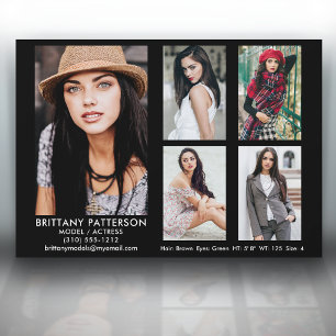 Model Actor Comp Kaart 5 Foto 5x7 Blk