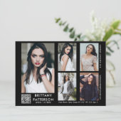 Model Actor Comp Kaart 5 Foto Uw QR-code (Staand voorkant)