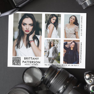 Model Actor Comp Kaart 5 Foto Uw QR-code