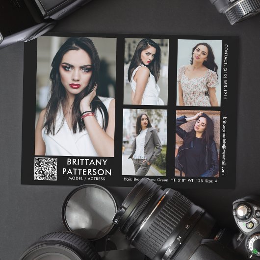 Model Actor Comp Kaart 5 Foto Uw QR-code