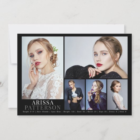 Model Actor Comp Kaart 6 Foto 5x7 (Voorkant)