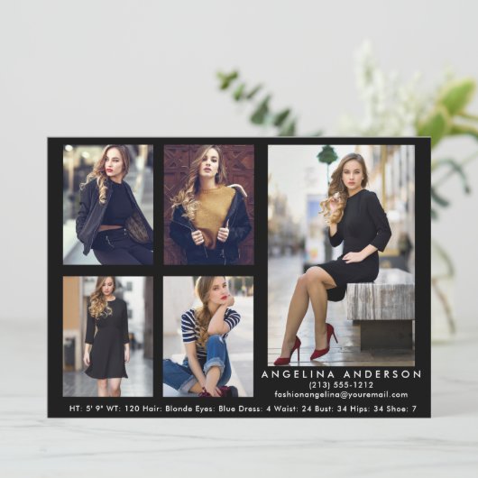 Model Actor Comp Kaart Black - 5 foto's (Staand voorkant)