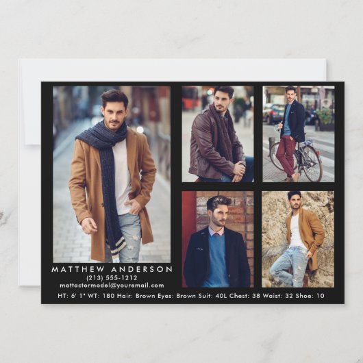 Model Actor Comp Kaart Black - 5 foto's (Voorkant)