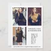 Model Actor Comp Kaart Blk - 3 Foto terug WB (Achterkant)