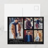 Model Actor Comp-kaart Blk 5-foto-Briefkaart Briefkaart (Voorkant / Achterkant)