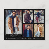 Model Actor Comp-kaart Blk 5-foto-Briefkaart Briefkaart (Voorkant)