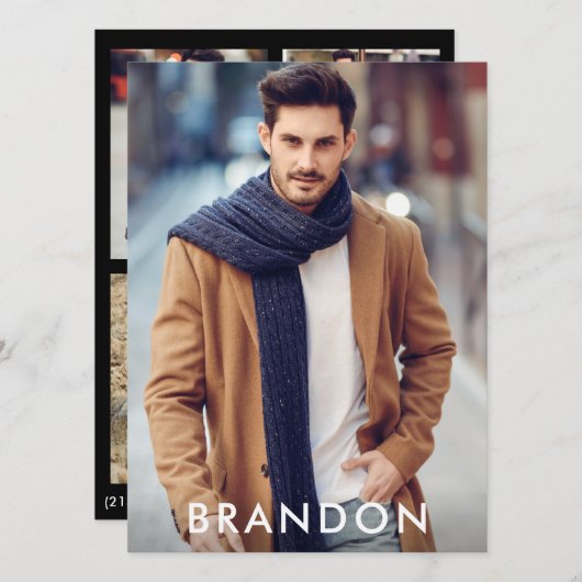 Model Actor Comp Kaart Name Wh- 3 Foto Back (Voorkant / Achterkant)