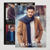 Model Actor Comp Kaart Name Wh- 4 Foto Back (Voorkant / Achterkant)