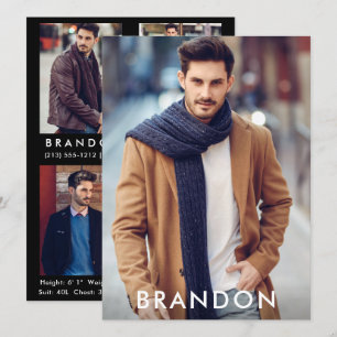 Model Actor Comp Kaart Name Wh- 4 Foto Back