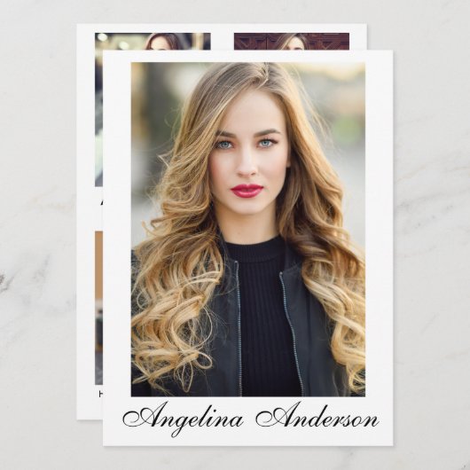 Model Actor Comp Kaart Wh- 4 Foto Terug - Script (Voorkant / Achterkant)