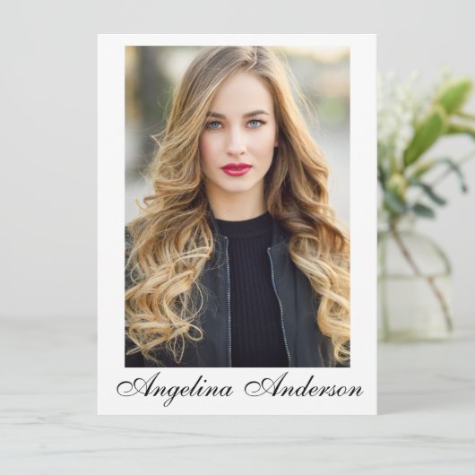 Model Actor Comp Kaart Wh- 4 Foto Terug - Script (Staand voorkant)