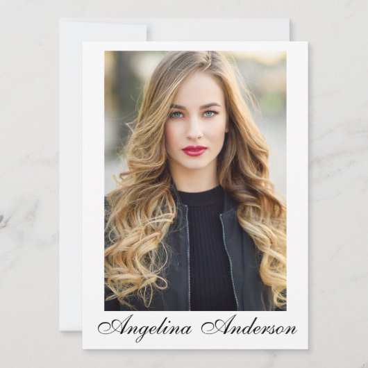 Model Actor Comp Kaart Wh- 4 Foto Terug - Script (Voorkant)