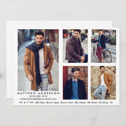 Model Actor Comp Kaart White - 5 foto's (Voorkant / Achterkant)