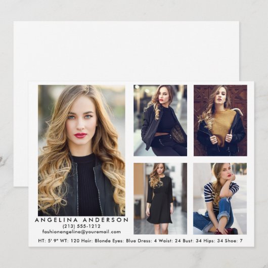 Model Actor Comp Kaart Wht - 5 foto's (Voorkant / Achterkant)