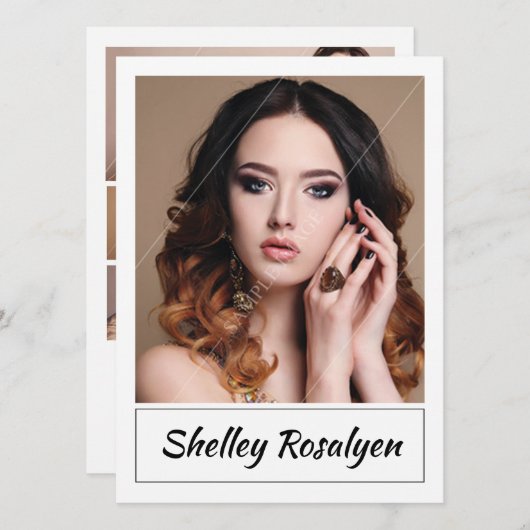 Model Actor Comp Kaart. Zed kaart. Zaadkaart Kaart (Voorkant / Achterkant)